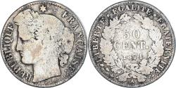 World Coins - Coin, France, Cérès, 50 Centimes, 1871, Paris, , Silver, KM:834.1