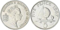 World Coins - Coin, Guernsey, 5 Pence, 1987