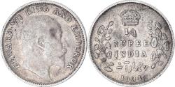 World Coins - Coin, INDIA-BRITISH, Edward VII, 1/4 Rupee, 1904, Calcutta, , Silver