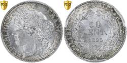 World Coins - France, 50 Centimes, Cérès, 1895, Paris, Silver, PCGS, MS(64), Gadoury:419a