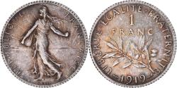 World Coins - Coin, France, Semeuse, Franc, 1919, Paris, , Silver, KM:844.1