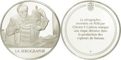 World Coins - France, Medal, La xérographie, Sciences & Technologies, , Silver