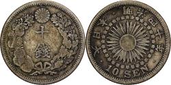 World Coins - Japan, Mutsuhito, 10 Sen, Meiji Era, Yr. 44 (1911), Silver,