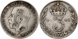 World Coins - Great Britain, George V, 3 Pence, 1919, , Silver, KM:813
