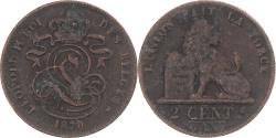 World Coins - Coin, Belgium, 2 Centimes, 1870