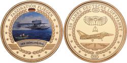 World Coins - Germany, Medal, 130 Jahre Deutsche Luftfahrt, 2021, Copper-Nickel Gilt