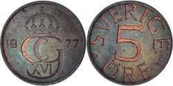 World Coins - Coin, Sweden, 5 Öre, 1977