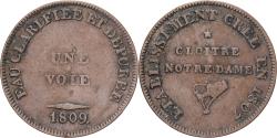 World Coins - France, Token, Cloître Notre-Dame, Une Voie, Eau clarifiée et dépurée, 1809