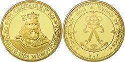 World Coins - France, Medal, Les Rois de France, Clotaire I, History, , Copper Gilt