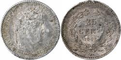 World Coins - France, Louis-Philippe I, 25 Centimes, 1845, Rouen, Silver,