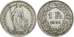 World Coins - Coin, Switzerland, Franc, 1931, Bern, , Silver, KM:24