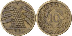 World Coins - GERMANY, WEIMAR REPUBLIC, 10 Reichspfennig, 1924, Berlin, Aluminum-Bronze
