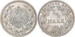World Coins - Coin, GERMANY - EMPIRE, 1/2 Mark, 1906, Berlin, , Silver, KM:17