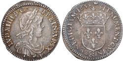 World Coins - France, Louis XIV, 10 Sols, 1/12 Écu à la mèche longue, 1658, Aix