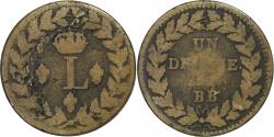 World Coins - France, Louis XVIII, Décime., 1815., Strasbourg, Copper,