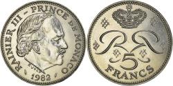 World Coins - Coin, Monaco, Rainier III, 5 Francs, 1982, , Copper-nickel, KM:150