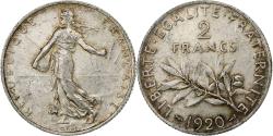 World Coins - France, 2 Francs, Semeuse, 1920, Paris, Silver, , Gadoury:532, KM:845.1