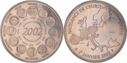 World Coins - France, Medal, Naissance de l'Euro Fiduciaire, 2002, , Copper-nickel