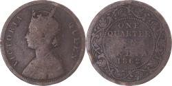 World Coins - India, 1/4 Anna, 1862