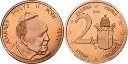 World Coins - Vatican, Token, 2 C, Essai-Trial Jean Paul II, 2005, Copper Plated Steel