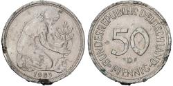 World Coins - Federal Republic of Germany, 50 Pfennig, 1983, Munich, Copper-nickel,