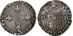 World Coins - France, Louis XIII, 1/4 Écu de Navarre, 1621, Saint-Palais, Silver,