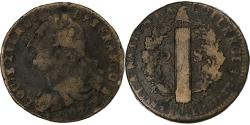 World Coins - France, Louis XVI, 2 sols François, 1792 / AN 4, Lille, Copper,