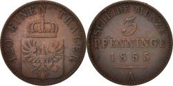 World Coins - Coin, German States, PRUSSIA, Friedrich Wilhelm IV, 3 Pfennig, 1855,