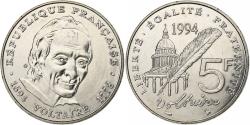 World Coins - France, 5 Francs, Voltaire, 1994, Nickel, , Gadoury:775, KM:1063