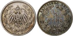 World Coins - GERMANY - EMPIRE, 1/2 Mark, 1915, Berlin, Silver, , KM:17