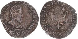 World Coins - Coin, France, Henri IV, Double Tournois, 1591, Rennes, , Copper