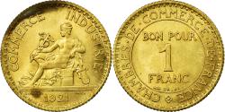World Coins - Coin, France, Chambre de commerce, Franc, 1921, Paris, , Aluminum-Bronze