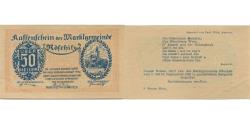 World Coins - Banknote, Austria, Roschitz, 50 Heller, Eglise, 1920, UNC(63) Mehl:FS 844
