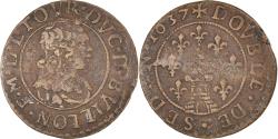World Coins - Coin, France, Ardennes, Fréd-Maurice de La Tour, Double Tournois, 1637, Sedan