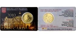 World Coins - Vatican, Benedict XVI, 50 Centimes, Coin card, 2010, Rome, Nordic gold