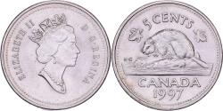 World Coins - Canada, Elizabeth II, 5 Cents, 1997, Royal Canadian Mint, Copper-nickel
