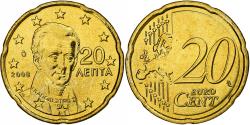World Coins - Greece, 20 Euro Cent, 2008, Athens, Brass, , KM:212