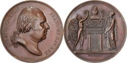 World Coins - France, Medal, Louis XVIII, Restauration du Musée du Louvre, 1817, Bronze