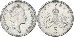 World Coins - Coin, Great Britain, 5 Pence, 1990