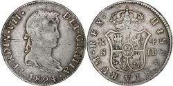 World Coins - Spain, Ferdinand VII, 4 Réales, 1824, Seville, Silver, , KM:476.3