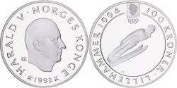 World Coins - Norway, Harald V, 100 Kroner, 1992, Kongsberg, Silver, , KM:440