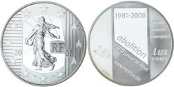 World Coins - France, 1-1/2 Euro, Death Penalty, 2006, Paris, BE, , Silver, KM:2055