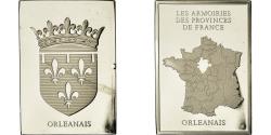 World Coins - France, Medal, Les Armoiries des Provinces de France, Orléanais, 1976