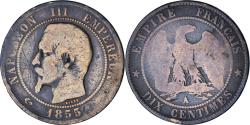 World Coins - Coin, France, Napoleon III, Napoléon III, 10 Centimes, 1855, Paris,