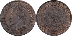 World Coins - France, Napoleon III, 2 Centimes, Napoléon III, 1862, Bordeaux, Bronze