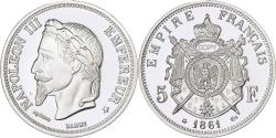 World Coins - France, 5 Francs, 1861, Silver, Copy Silver,