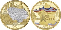 Us Coins - France, Medal, Les Régions de France, PARIS, , Copper Gilt