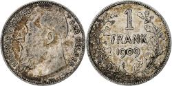 World Coins - Coin, Belgium, Leopold II, Franc, 1909, VF(20-25), Silver, KM:57.1