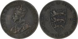 World Coins - Jersey, George V, 1/24 Shilling, 1913, London, Bronze, , KM:11