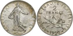 World Coins - France, 2 Francs, Semeuse, 1920, Paris, Silver, , Gadoury:532, KM:845.1